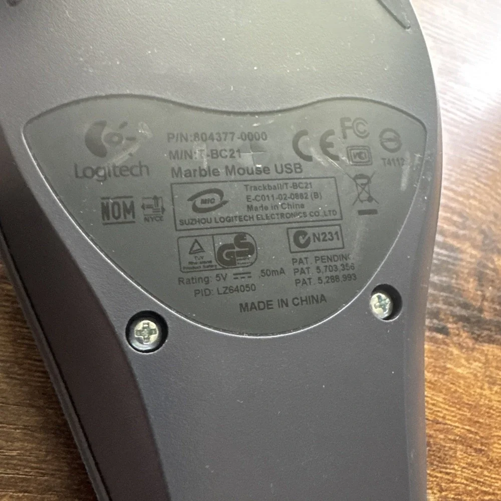 Logitech T-BC21 Trackman Marble 810-000767 - Mouse Body ONLY (Ball NOT included)